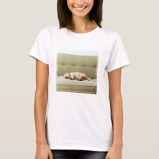 最も可愛い赤ん坊の動物 | Golden Retriever Puppy 2 Tシャツ (正面)