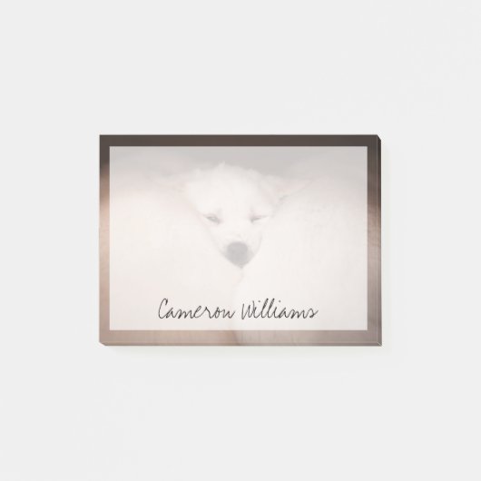 最も可愛い赤ん坊の動物 | Golden Retriever Snuggle ポストイット (正面)