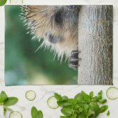 最も可愛い赤ん坊の動物 | Hedgehogスマイル キッチンタオル (折り畳み)