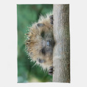 最も可愛い赤ん坊の動物 | Hedgehogスマイル キッチンタオル (縦)