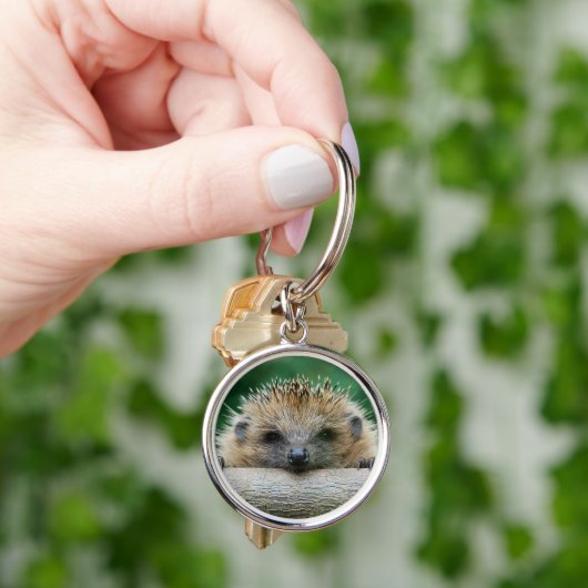 最も可愛い赤ん坊の動物 | Hedgehogスマイル キーホルダー (手)