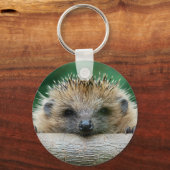 最も可愛い赤ん坊の動物 | Hedgehogスマイル キーホルダー (正面)