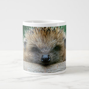 最も可愛い赤ん坊の動物 Hedgehogスマイル ジャンボコーヒーマグカップ