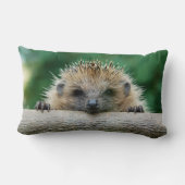 最も可愛い赤ん坊の動物 | Hedgehogスマイル ランバークッション (裏面)