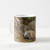 最も可愛い赤ん坊の動物 | Hedgehogファミリ コーヒーマグカップ (正面左)