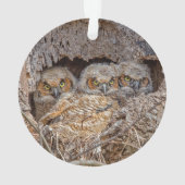 最も可愛い赤ん坊の動物 | Horned 素晴らし Chicks オーナメント (裏面)