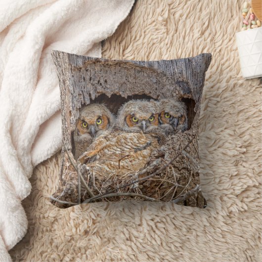 最も可愛い赤ん坊の動物 | Horned 素晴らし Chicks クッション (ブランケット)