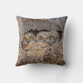 最も可愛い赤ん坊の動物 | Horned 素晴らし Chicks クッション (裏面)