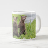 最も可愛い赤ん坊の動物 | Kamchatka Brown Bear Cubs ジャンボコーヒーマグカップ (正面右)
