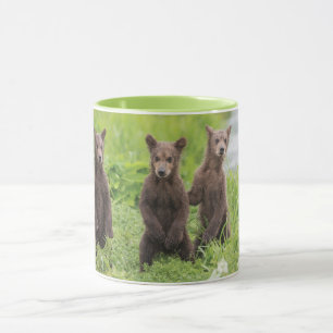 最も可愛い赤ん坊の動物 Kamchatka Brown Bear Cubs マグカップ