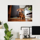 最も可愛い赤ん坊の動物 | Mini Dachshund Puppy ポスター (ホームオフィス)