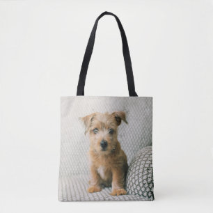 最も可愛い赤ん坊の動物 Norfolk Terrier Puppy トートバッグ
