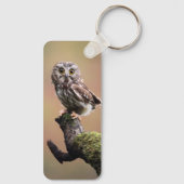 最も可愛い赤ん坊の動物 | Northern Saw Whet Owl キーホルダー (裏面)
