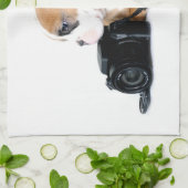 最も可愛い赤ん坊の動物 | Old Tyme British Bulldog キッチンタオル (折り畳み)