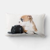 最も可愛い赤ん坊の動物 | Old Tyme British Bulldog ランバークッション (裏面)