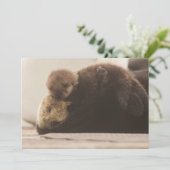 最も可愛い赤ん坊の動物 | Otter 生まれたばかりの Pup サンキューカード (スタンド正面)