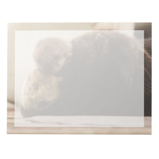 最も可愛い赤ん坊の動物 | Otter 生まれたばかりの Pup ノートパッド (正面)