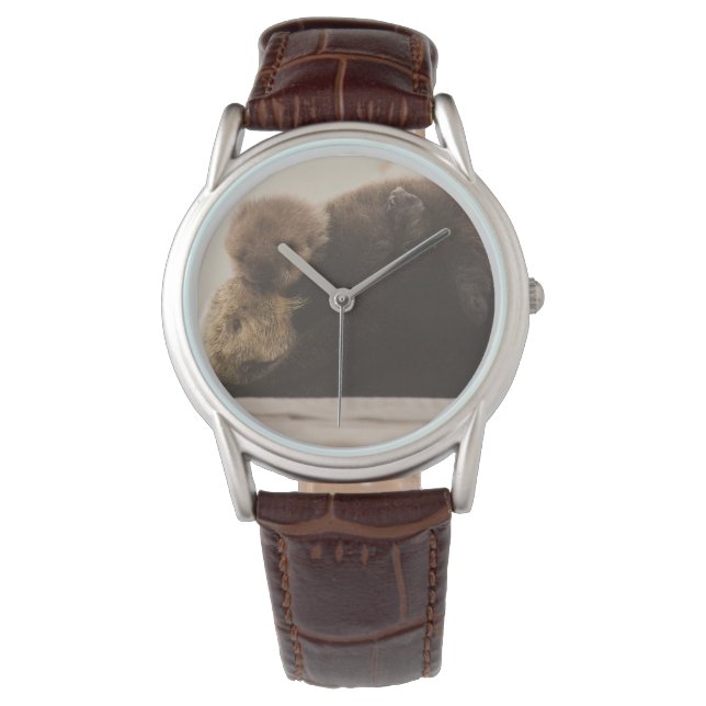 最も可愛い赤ん坊の動物 | Otter 生まれたばかりの Pup 腕時計 (正面)