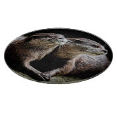 最も可愛い赤ん坊の動物 | Ottersが手を握る カッティングボード (角)