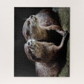 最も可愛い赤ん坊の動物 | Ottersが手を握る ジグソーパズル (縦)