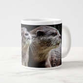 最も可愛い赤ん坊の動物 | Ottersが手を握る ジャンボコーヒーマグカップ (正面右)