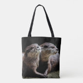 最も可愛い赤ん坊の動物 | Ottersが手を握る トートバッグ (裏面)