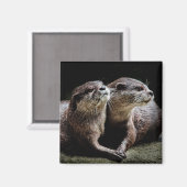 最も可愛い赤ん坊の動物 | Ottersが手を握る マグネット (正面/裏面)