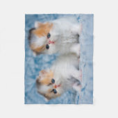 最も可愛い赤ん坊の動物 | Persian Calico Kitten フリースブランケット (正面)