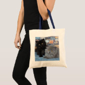 最も可愛い赤ん坊の動物 | Persian Kittens on Blanケット トートバッグ (正面(商品))