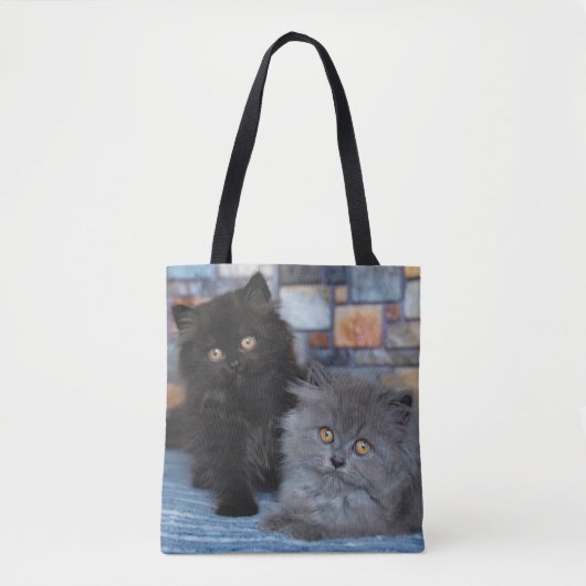 最も可愛い赤ん坊の動物 | Persian Kittens on Blanケット トートバッグ (正面)