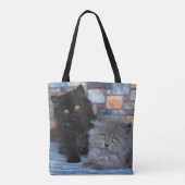 最も可愛い赤ん坊の動物 | Persian Kittens on Blanケット トートバッグ (裏面)