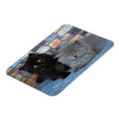 最も可愛い赤ん坊の動物 | Persian Kittens on Blanケット マグネット (左側)