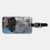 最も可愛い赤ん坊の動物 | Persian Kittens on Blanケット ラゲッジタグ (正面横)