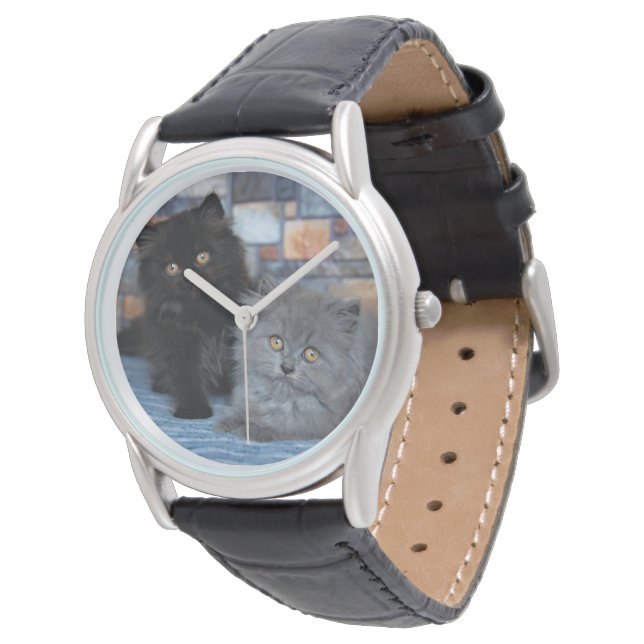 最も可愛い赤ん坊の動物 | Persian Kittens on Blanケット 腕時計 (アングル)