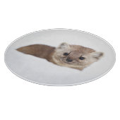 最も可愛い赤ん坊の動物 | Pine Marten カッティングボード (角)