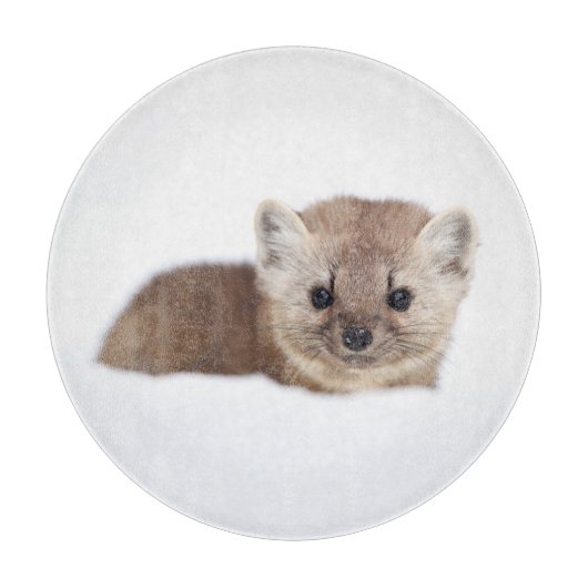 最も可愛い赤ん坊の動物 | Pine Marten カッティングボード (正面)