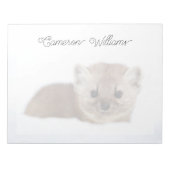 最も可愛い赤ん坊の動物 | Pine Marten ノートパッド (正面)