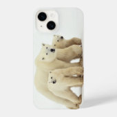 最も可愛い赤ん坊の動物 | Polar Bear Family iPhoneケース (裏面)