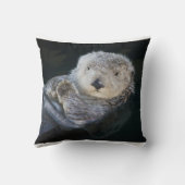 最も可愛い赤ん坊の動物 | Sea Otter Floating クッション (裏面)