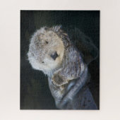 最も可愛い赤ん坊の動物 | Sea Otter Floating ジグソーパズル (縦)