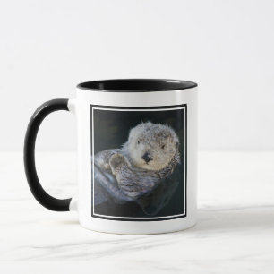 最も可愛い赤ん坊の動物   Sea Otter Floating マグカップ