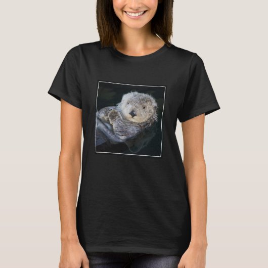 最も可愛い赤ん坊の動物 | Sea Otter Floating Tシャツ (正面)