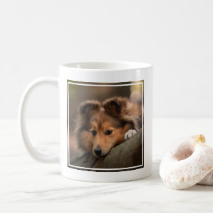 最も可愛い赤ん坊の動物 Shetland Sheepdogの子犬 コーヒーマグカップ