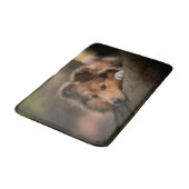 最も可愛い赤ん坊の動物 Shetland Sheepdogの子犬| バスマット (アングル)