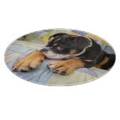 最も可愛い赤ん坊の動物 | Shy Old English Bulldog カッティングボード (角)