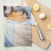 最も可愛い赤ん坊の動物 | Shy Old English Bulldog キッチンタオル (四つ折り)