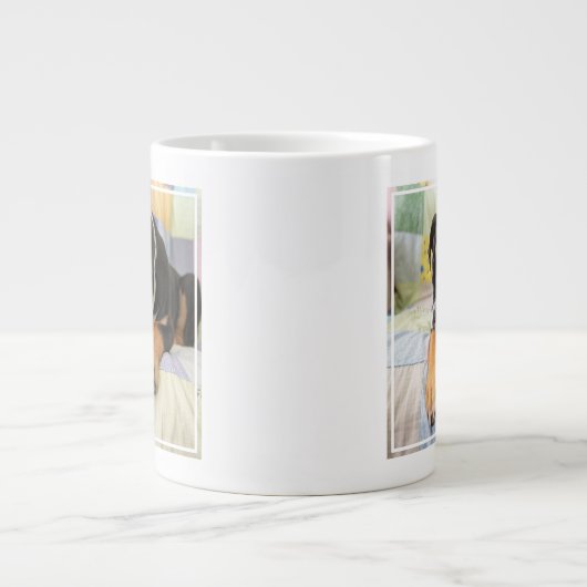 最も可愛い赤ん坊の動物 | Shy Old English Bulldog ジャンボコーヒーマグカップ (正面)