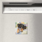 最も可愛い赤ん坊の動物 | Shy Old English Bulldog マグネット (インサイチュ (食洗機))