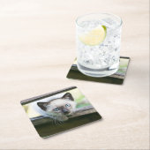 最も可愛い赤ん坊の動物 | Siamese Kitten 2 スクエアペーパーコースター (インサイチュ)