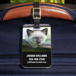 最も可愛い赤ん坊の動物   Siamese Kitten 2 ラゲッジタグ